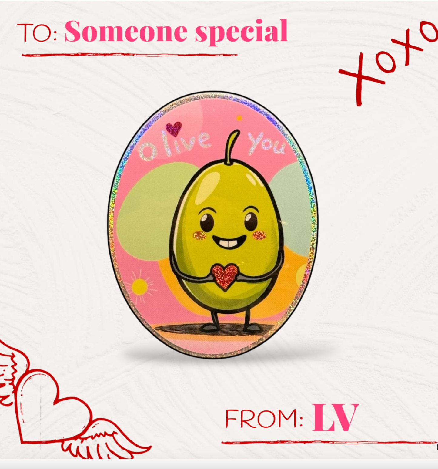 "Olive You" sticker
